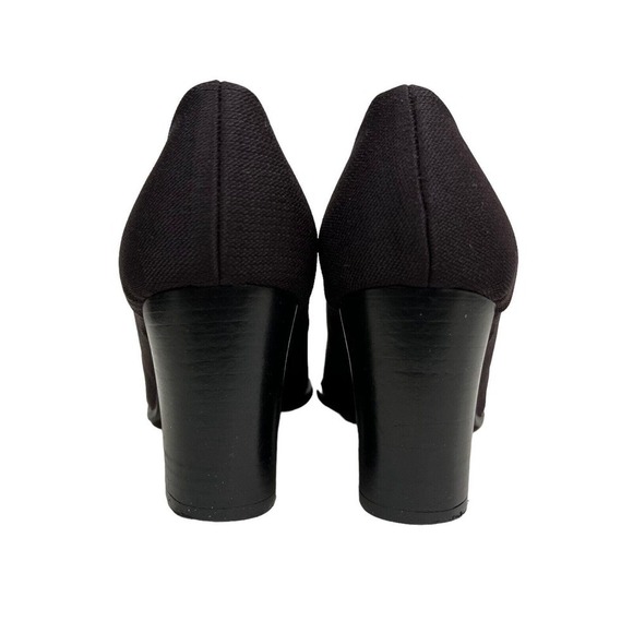 Evan Picone Heel Pump Textile Stacked Block Heel Deep Purple Women Size 5.5M - Picture 2 of 9